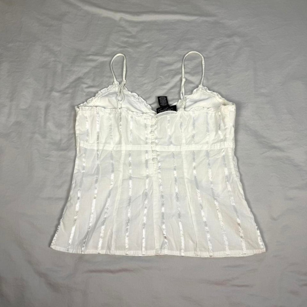 Vintage y2k City Streets white babydoll tank top blouse - Picture 5 of 6